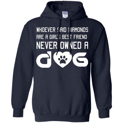 A Girl’s Best Friend Never Owned A Dog Best Dogs Shirt For Girls Navy