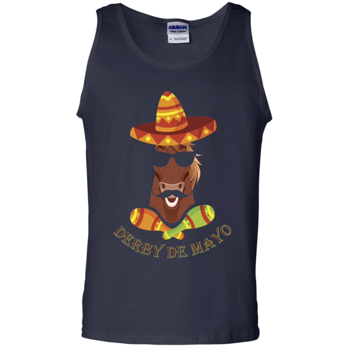 Derby De Mayo Kentucky Horse Race Sombrero Mexican T-shirt Navy