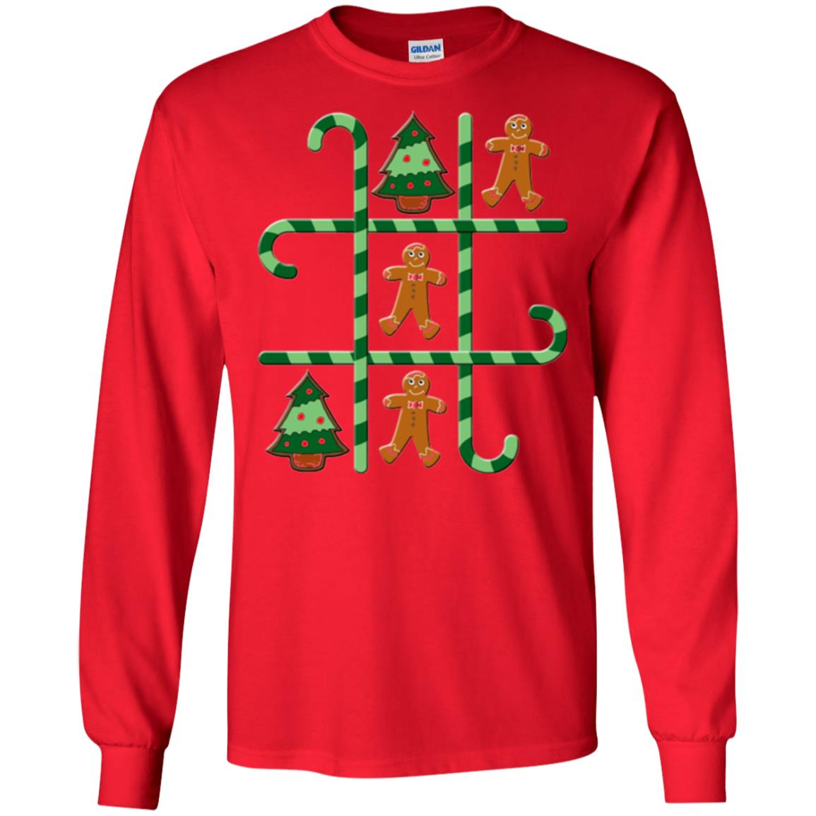 Christmas T-shirt Tic Tac Toe Board Game Red