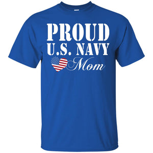 Proud U.s. Navy Mom Heart T-shirt