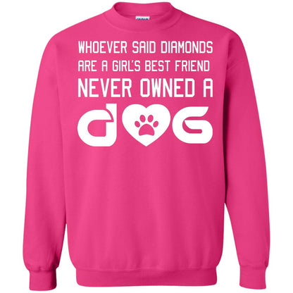 A Girl’s Best Friend Never Owned A Dog Best Dogs Shirt For Girls Heliconia