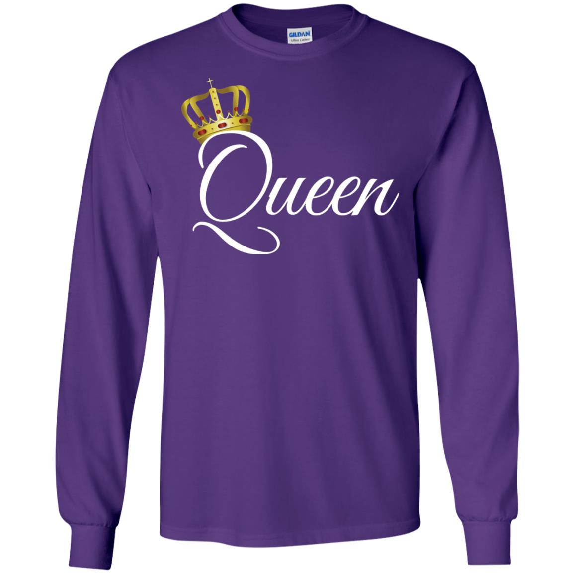 King And Queen T-shirt Matching Couple Outfits Purple