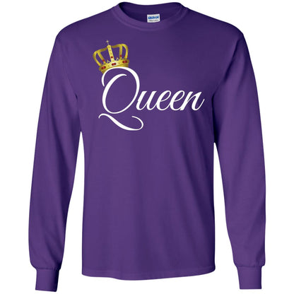 King And Queen T-shirt Matching Couple Outfits Purple