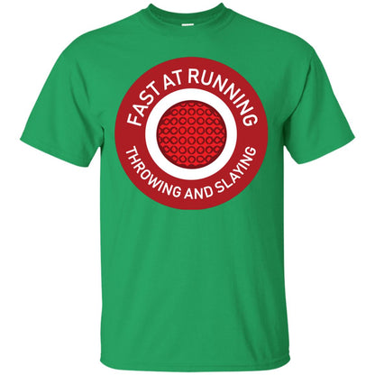 Fast At Running Throwing And Slaying Dodgeball Shirts Irish Green