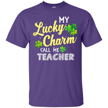 My Lucky Charms Call Me Teacher Saint Patrick_s Day Gift Shirt For Teacher Purple