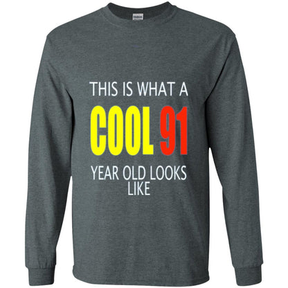 Cool 91 Years Old Birthday Gifts This Is What A Cool 91 Dark Heather