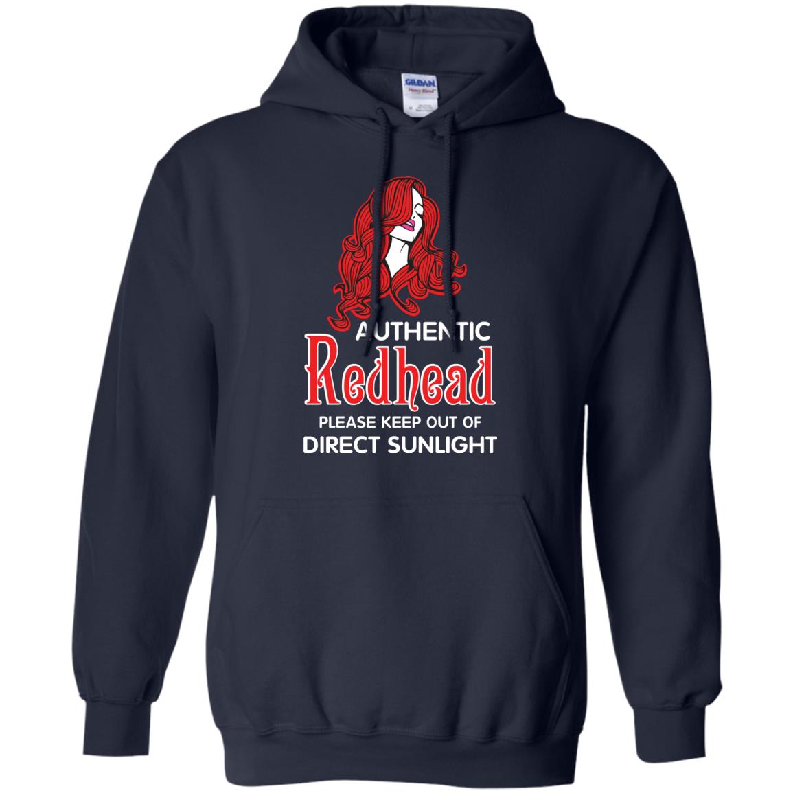 Authentic Redhead Please Keep Out Of Direct Sunlight Cool Redhead Gift Shirt For Girls Navy