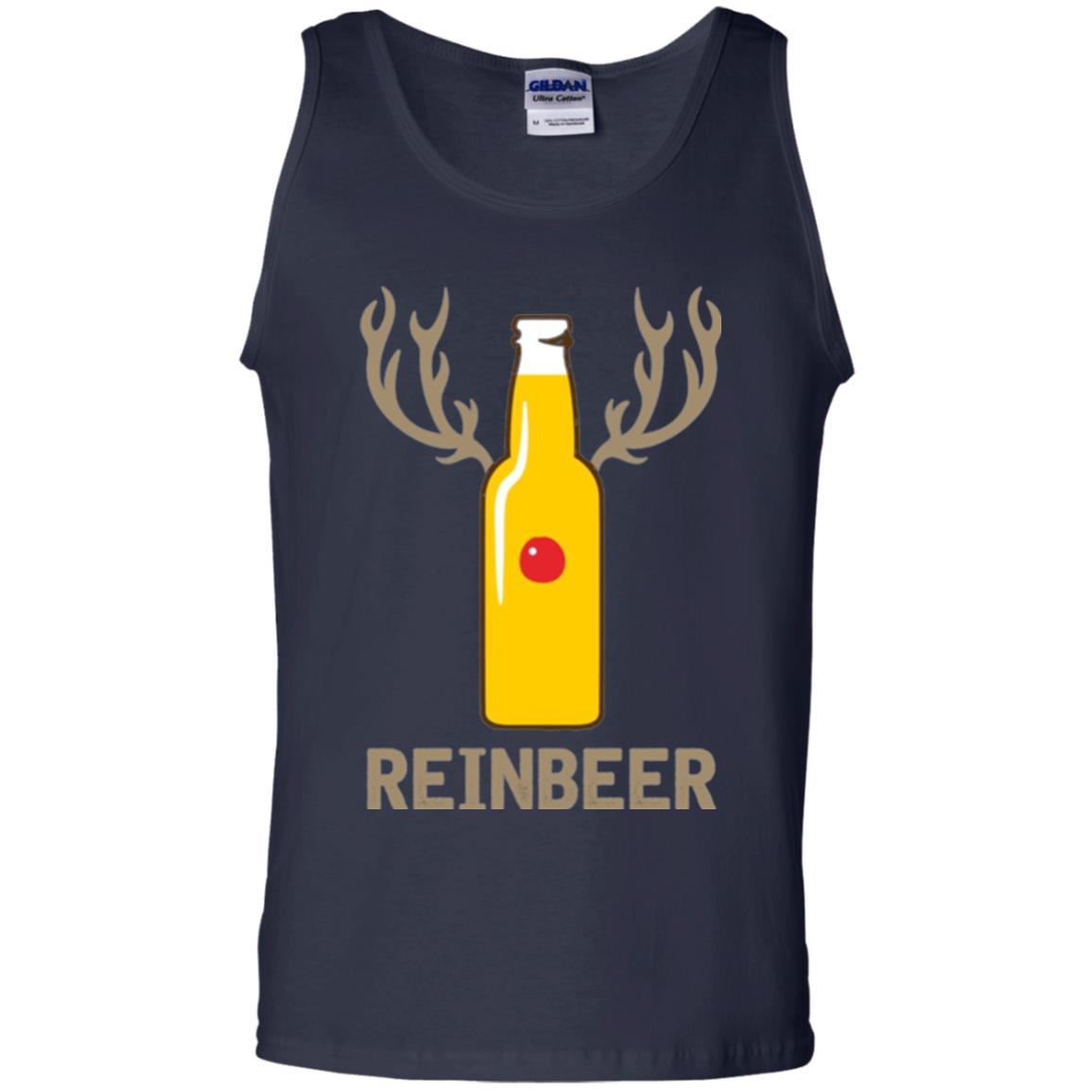 Christmas T-shirt Reinbeer Bottle Drinking Navy
