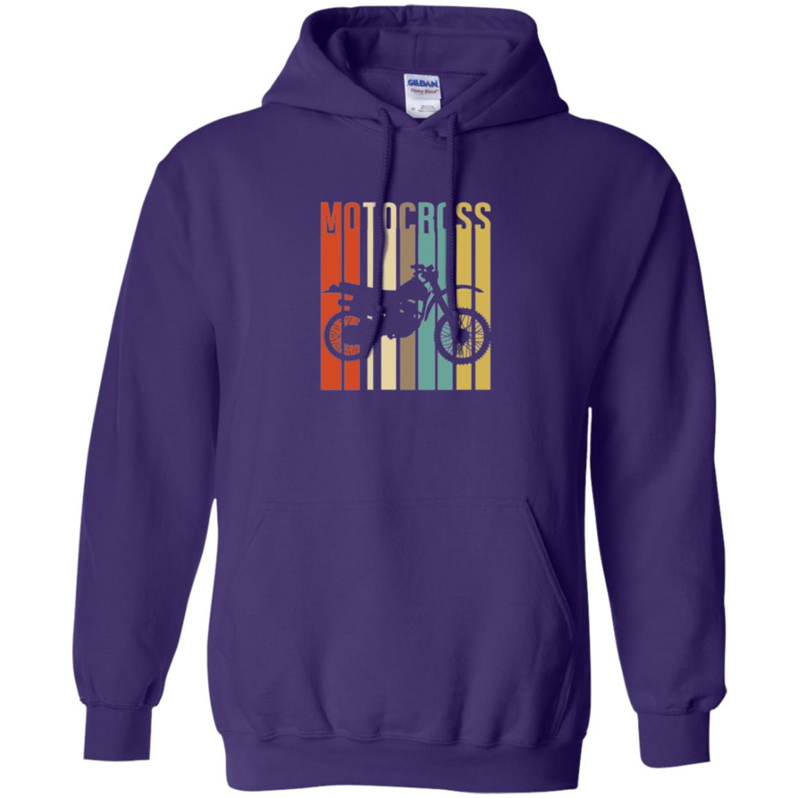 Dirt Bike Silhouette T-shirt Cool Vintage Motocross Purple
