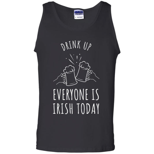 St. Patrick_s Day T-shirt Drink Up Everyone Is Irish Toda Black