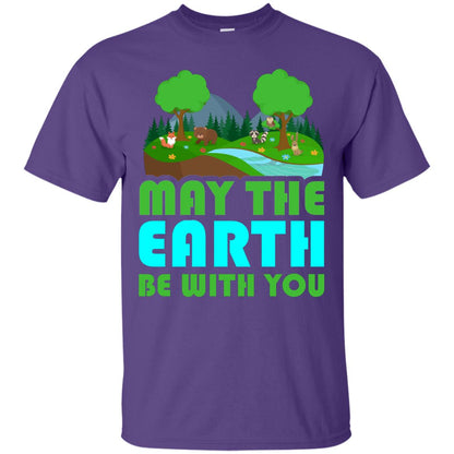 May The Earth Be With You Earth Day T-shirt Purple