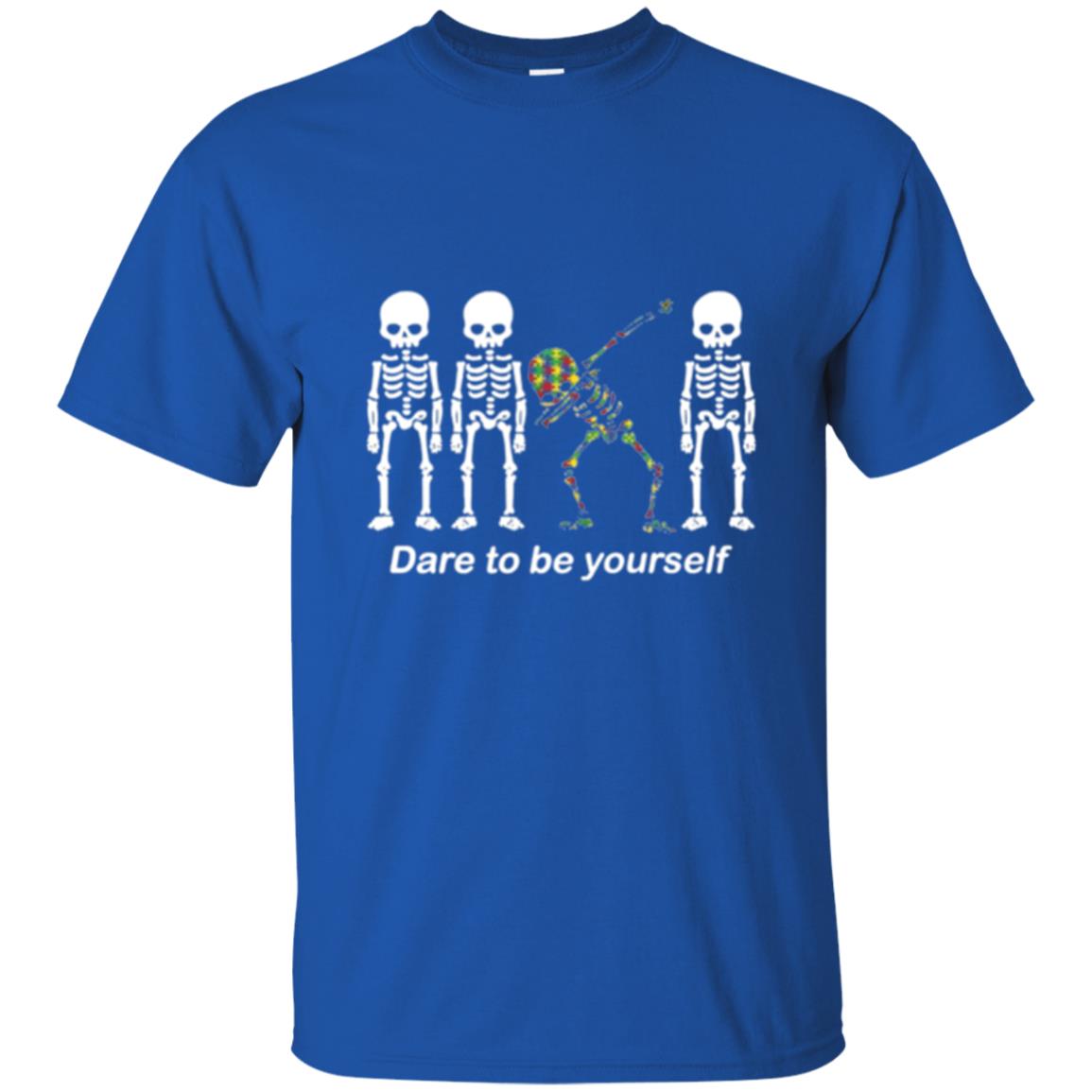 Dabbing T-shirt Dabbing Skeleton Dare To Be Yourself Royal