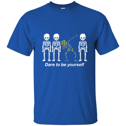 Dabbing T-shirt Dabbing Skeleton Dare To Be Yourself Royal