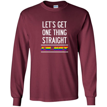 Lgbt T-shirt Let's Get One Thing Straight I'm Not Maroon