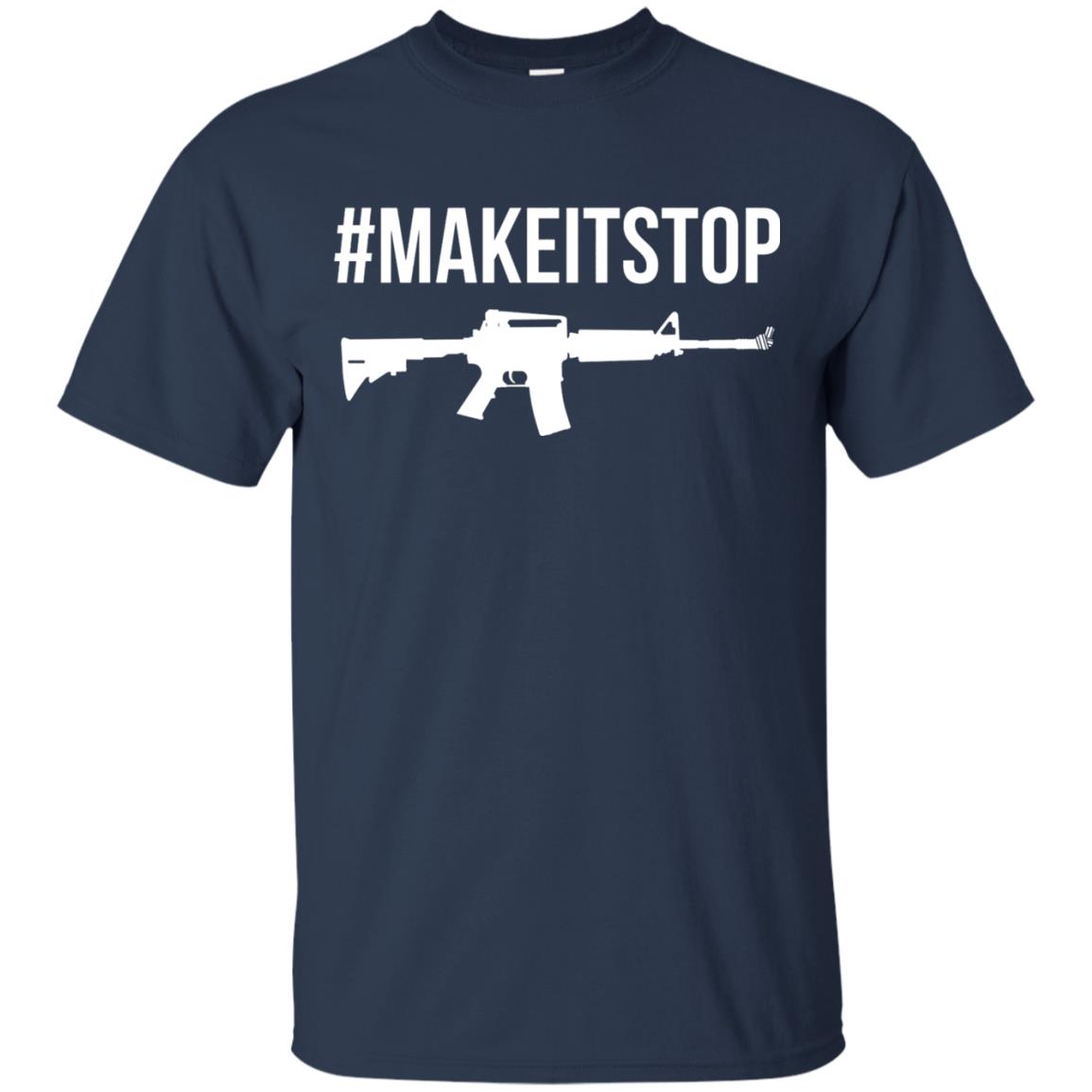 Make It Stop Anti-gun Violence Political T-shirt Navy