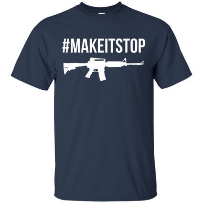 Make It Stop Anti-gun Violence Political T-shirt Navy