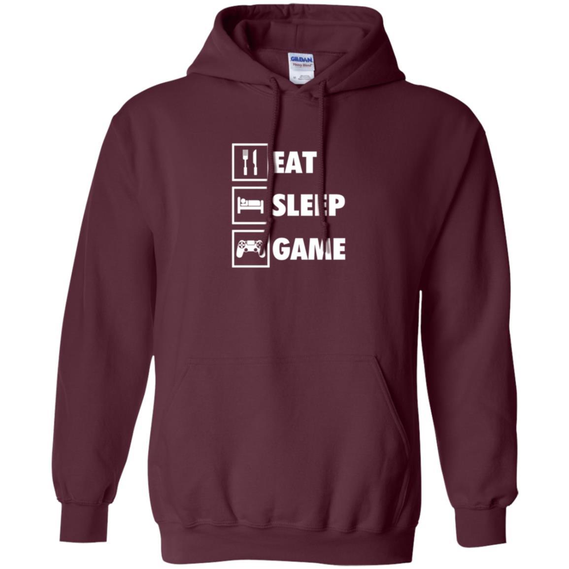 Gamer T-shirt Eat Sleep Game Maroon