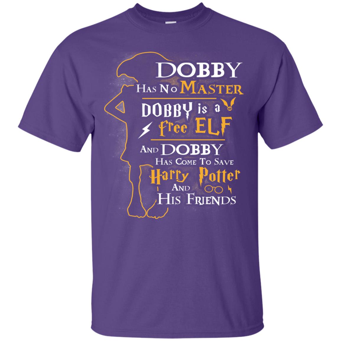 Dobby Has No Master Dobby Is A Free Elf And Dobby Has Come To Save Harry Potter And His Friends Movie Fan T-shirt Purple