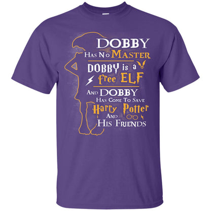 Dobby Has No Master Dobby Is A Free Elf And Dobby Has Come To Save Harry Potter And His Friends Movie Fan T-shirt Purple