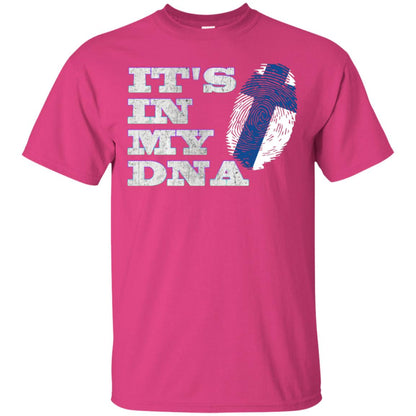 It's In My Dna Finnish Finland Flag Shirt Heliconia