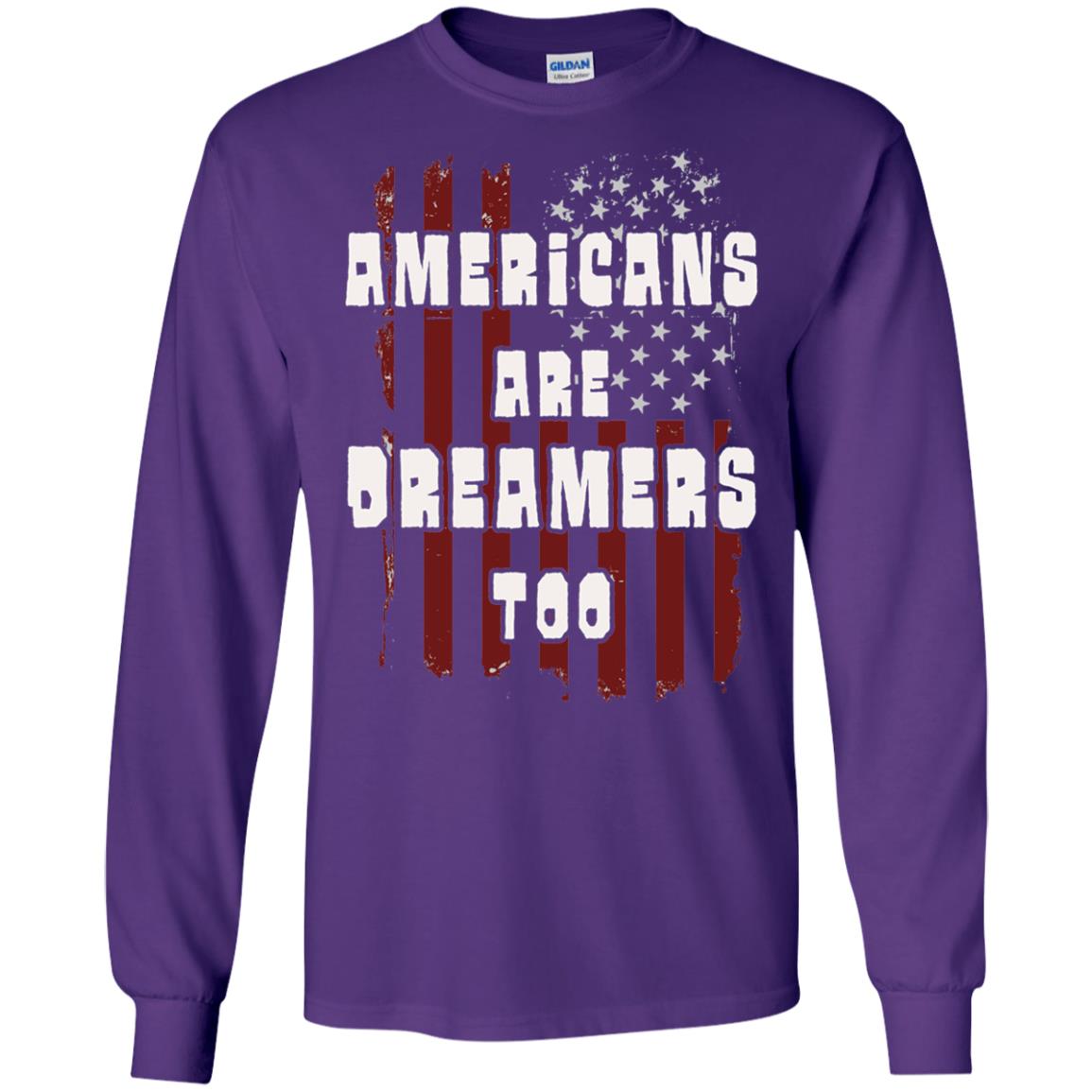 Anti Trump T-shirt Americans Are Dreamers Too Patriotic Pride Purple