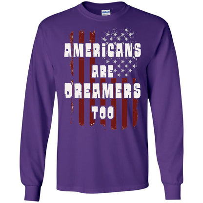 Anti Trump T-shirt Americans Are Dreamers Too Patriotic Pride Purple
