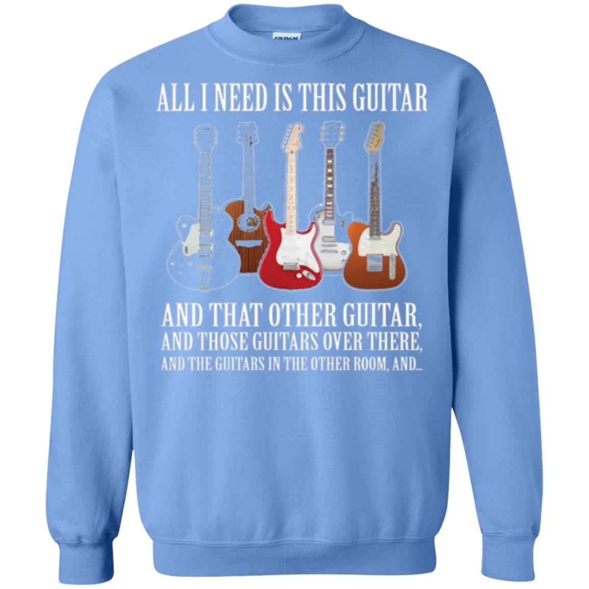 Guitar Lovers T-shirt All I Need Is This Guitar Carolina Blue