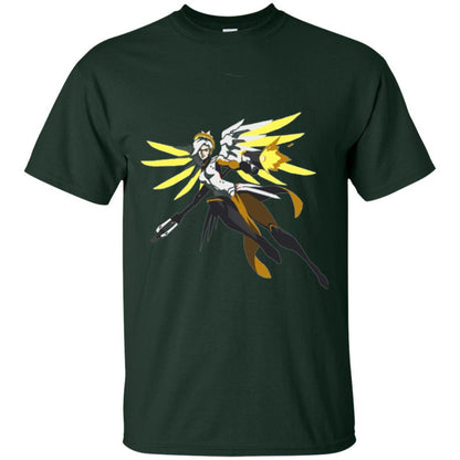 Overwatch Mercy Battle Ready Spray T-shirt Forest Green