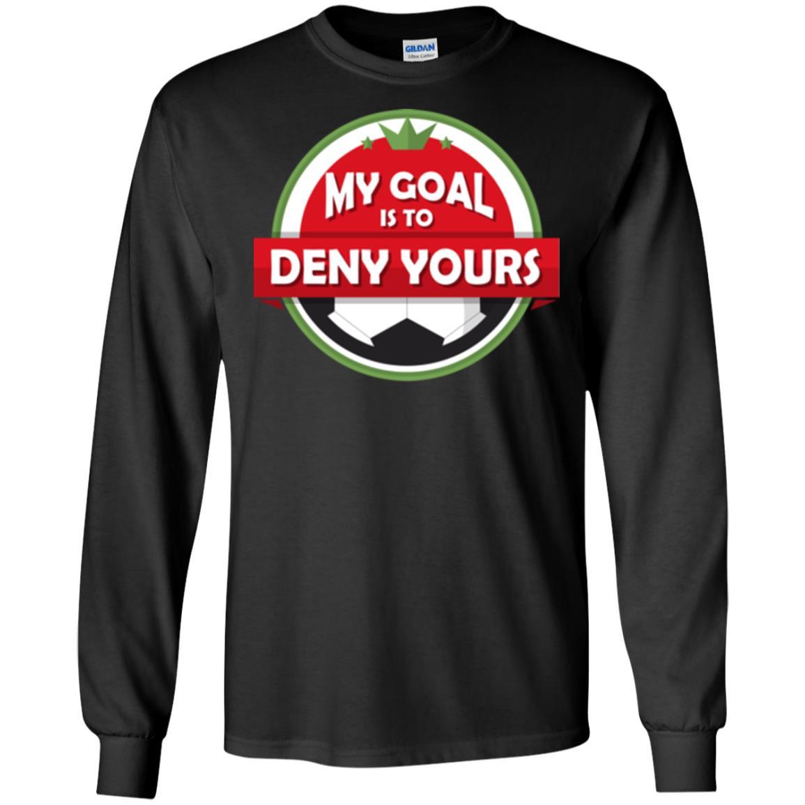 Soccer Christmas T-shirt My Goal Is To Deny Yours Black
