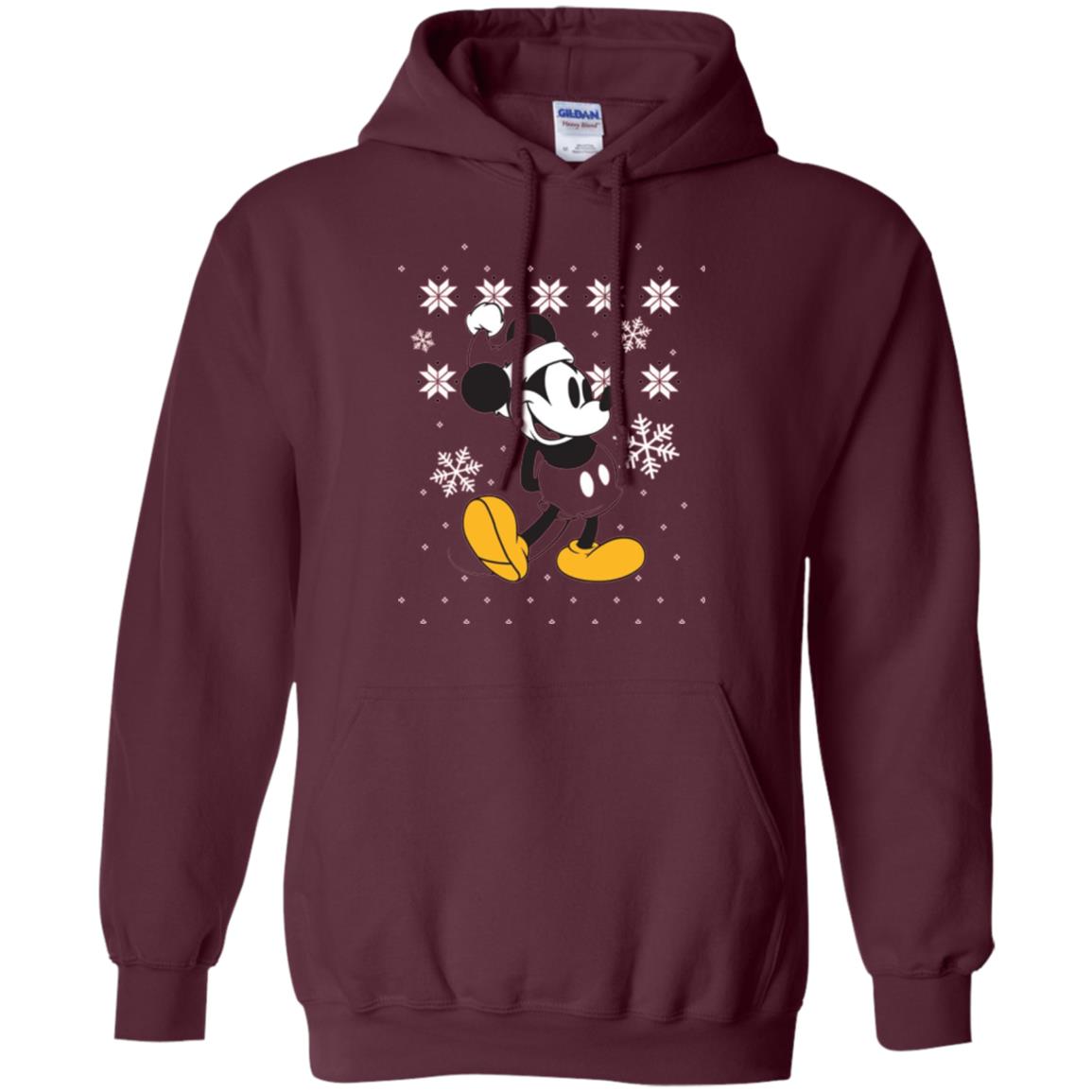 Christmas T-shirt Disney Mickey Mouse Maroon