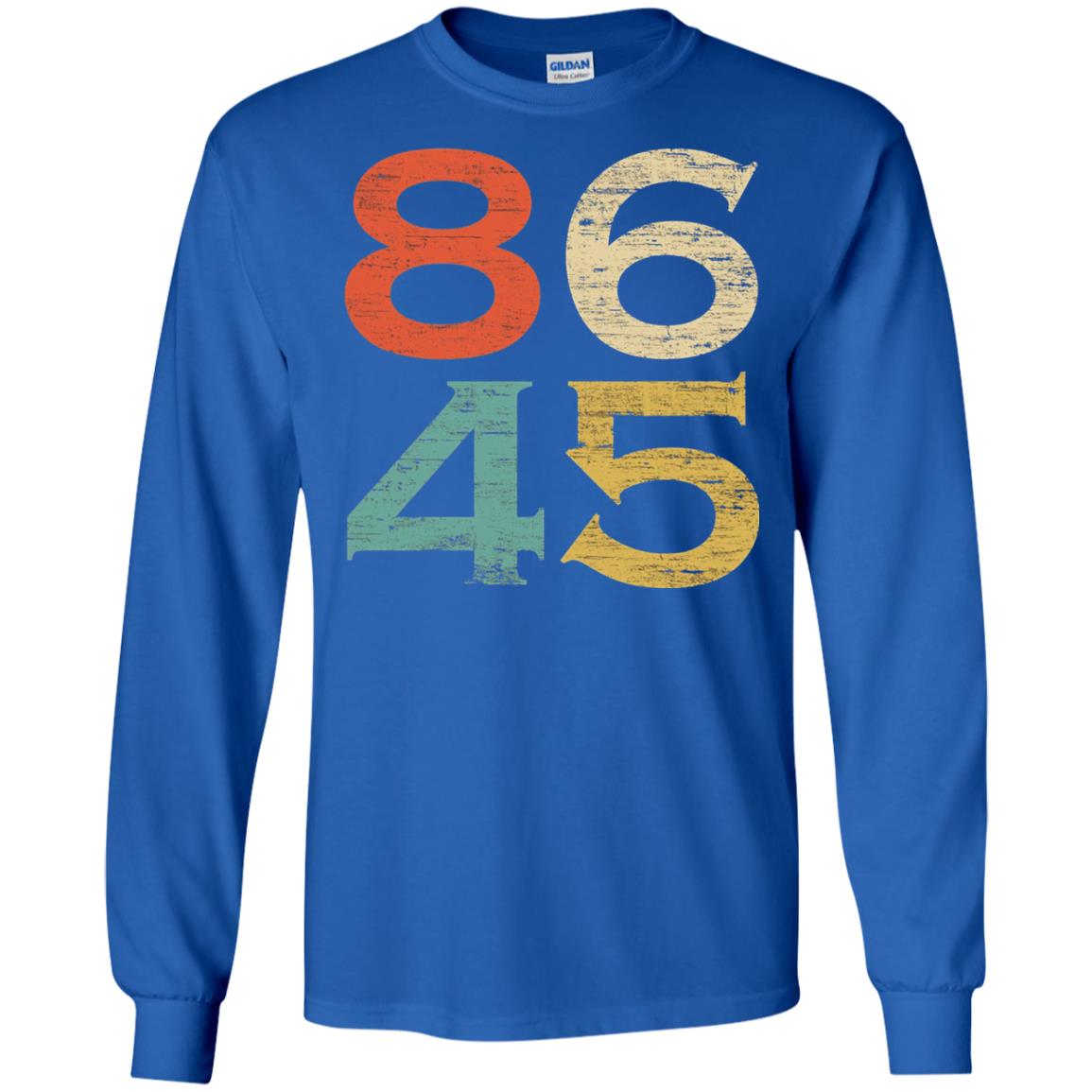 Classic Vintage Style 86 45 Anti Trump T-shirt Royal