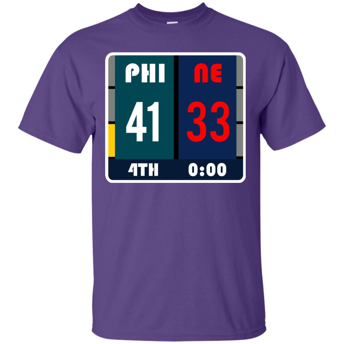 Football Philadelphia T-shirt Eagles Vs New England Purple
