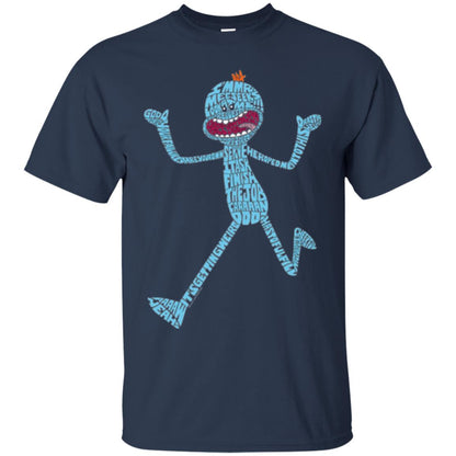 Cartoon T-shirt It_s Mr. Meeseeks Typography Navy