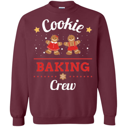Christmas T-shirt Gingerbread Cookie Baking Crew Maroon