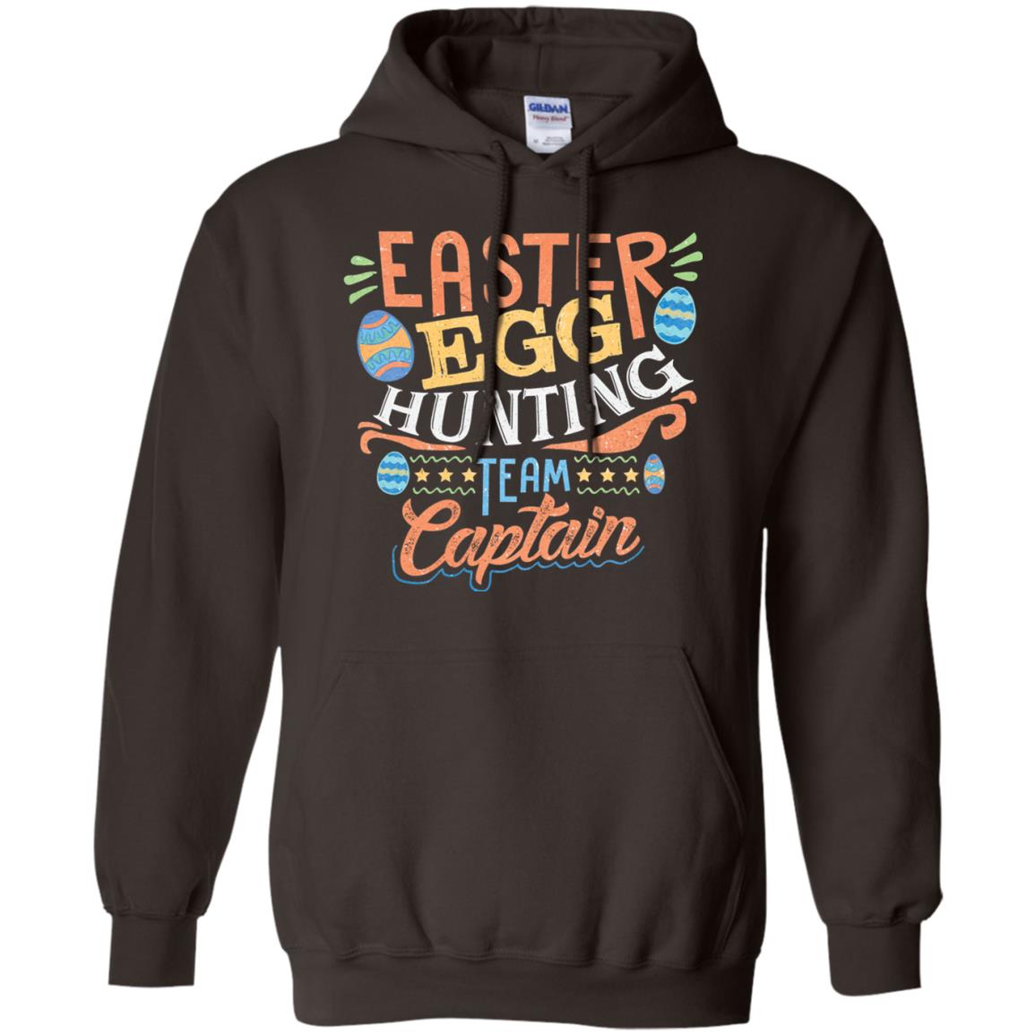 Easter Egg Hunting Team Captain Paschasunday Easter T-shirt Dark Chocolate