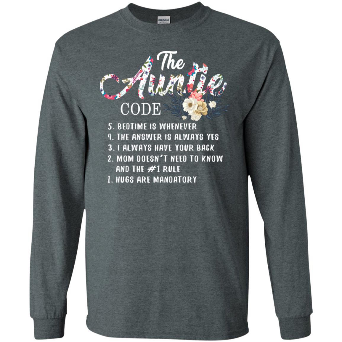 The Auntie Code Shirt For Womens Dark Heather