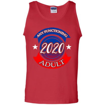 American Election Bumper T-shirt Any Functioning Adult 2020 Red