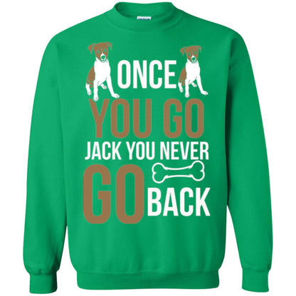 Russell Terrier T-shirt Once You Go Jack You Never Go Back Irish Green
