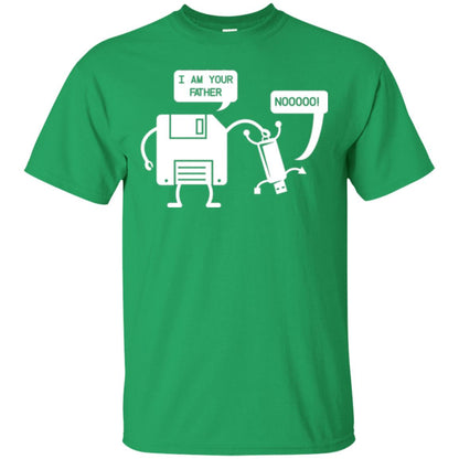 Usb Floppy Disk T-shirt I Am Your Father Irish Green