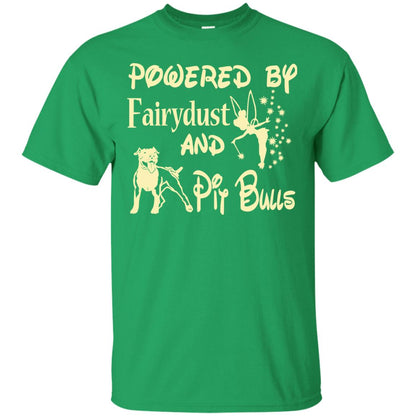 Powered Up Fairydust And Pit Bulls Dog Lover Shirt Irish Green