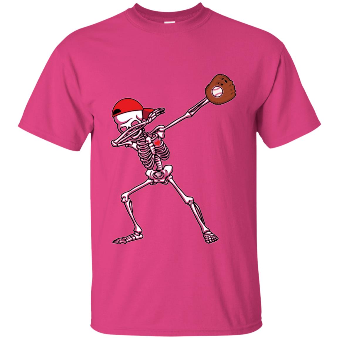 Dabbing Skeleton Baseball Lover T-shirt Heliconia