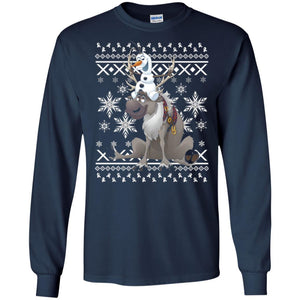 Film T-shirt Frozen Olaf Sven Riding Antler