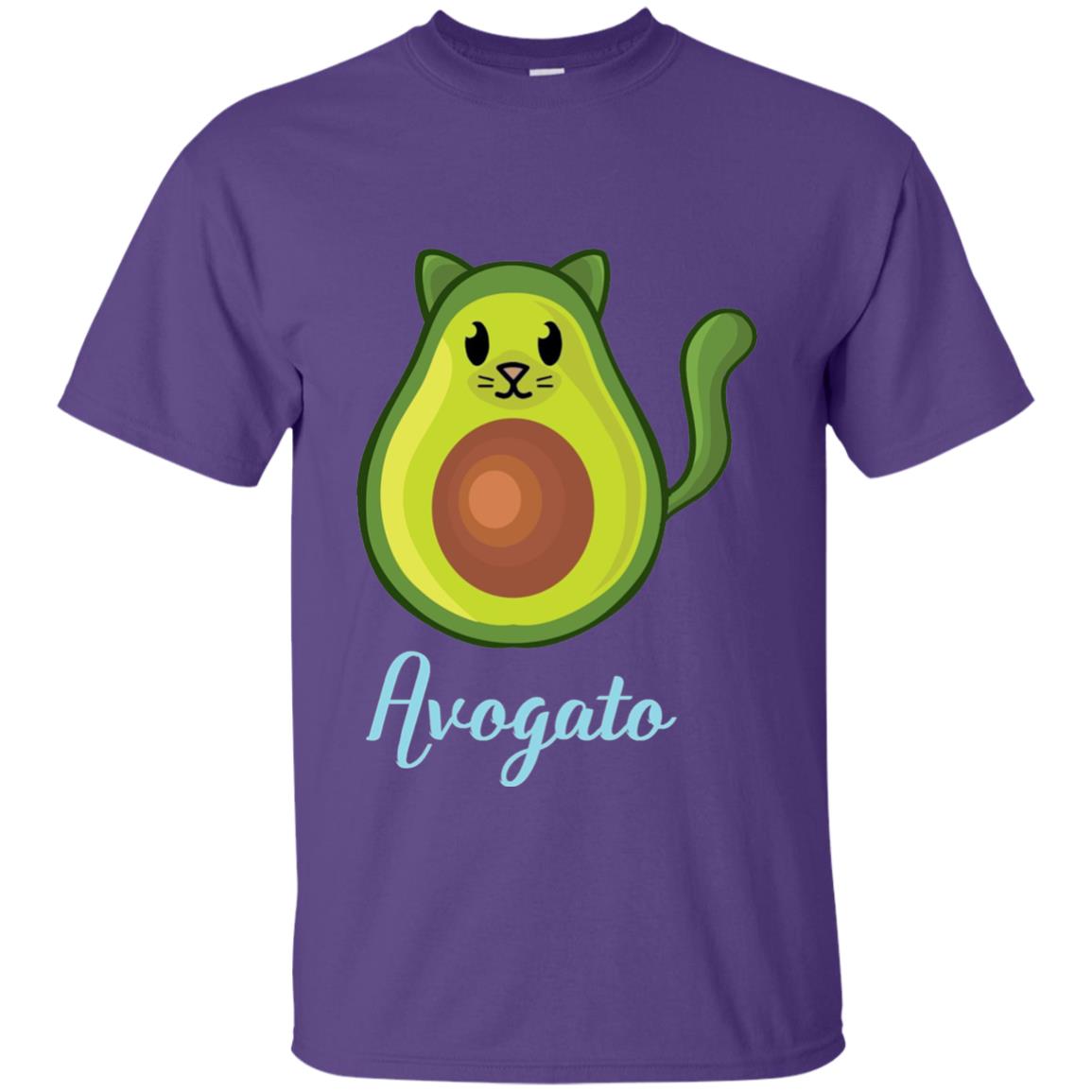 Avogato Avocado Cat Funny Avocato T-shirt Purple