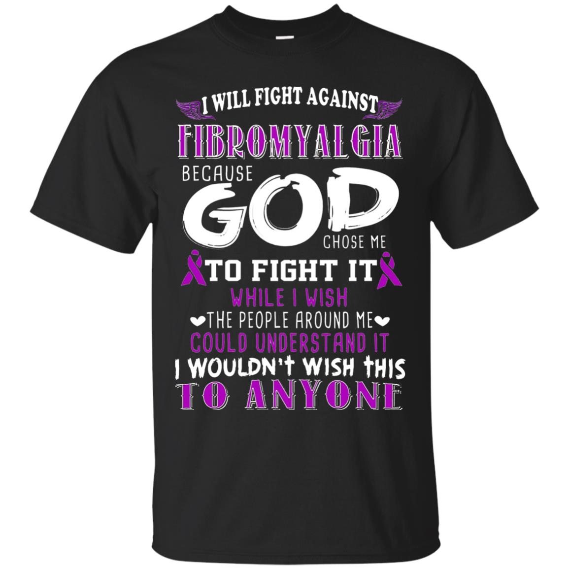 Fibromyalgia Awareness Shirt I Will Fight Against Fibromyalgia Black