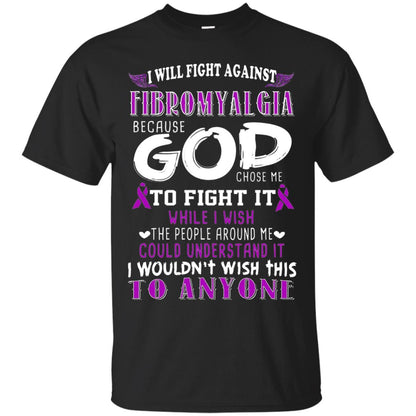 Fibromyalgia Awareness Shirt I Will Fight Against Fibromyalgia Black