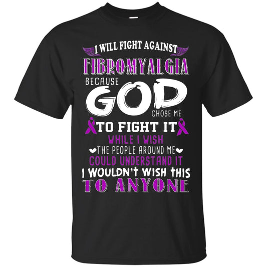 Fibromyalgia Awareness Shirt I Will Fight Against Fibromyalgia Black