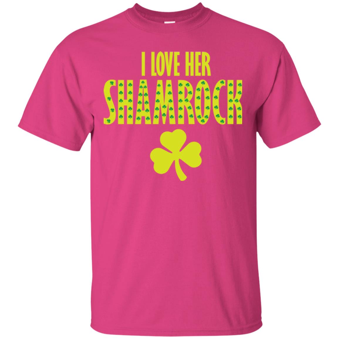 St. Patrick's Day T-shirt I Love Her Shamrock Heliconia