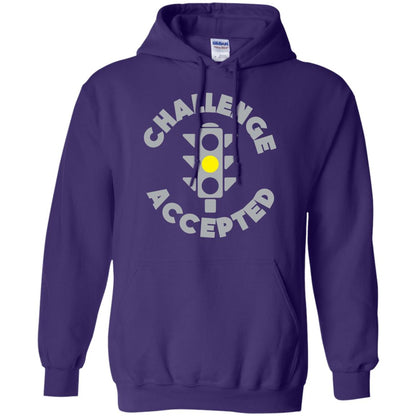 Funny Racing T-shirt Challenge Accepted Yellow Light Car Purple