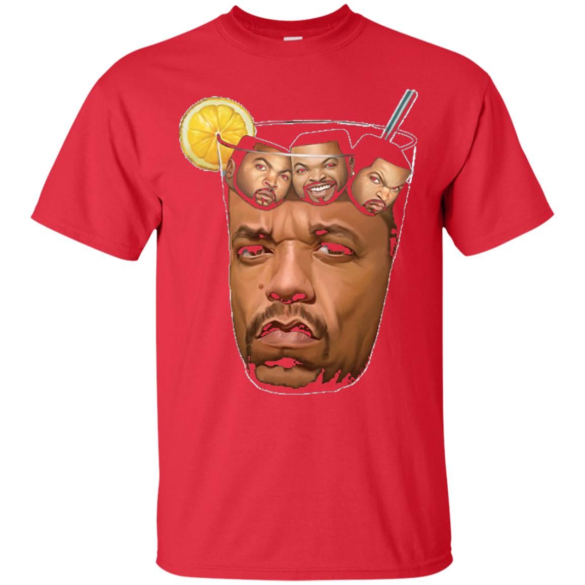Ice T With Ice Cubes Funny T-shirt Red
