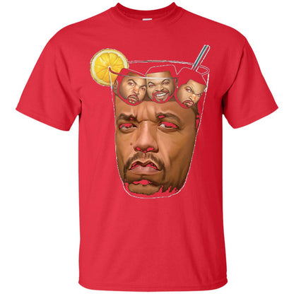 Ice T With Ice Cubes Funny T-shirt Red